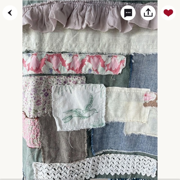 Handmade Artisan Vintage Materials Jacket Silk Bow Closure Peter Pan Collar XL - Picture 12 of 16